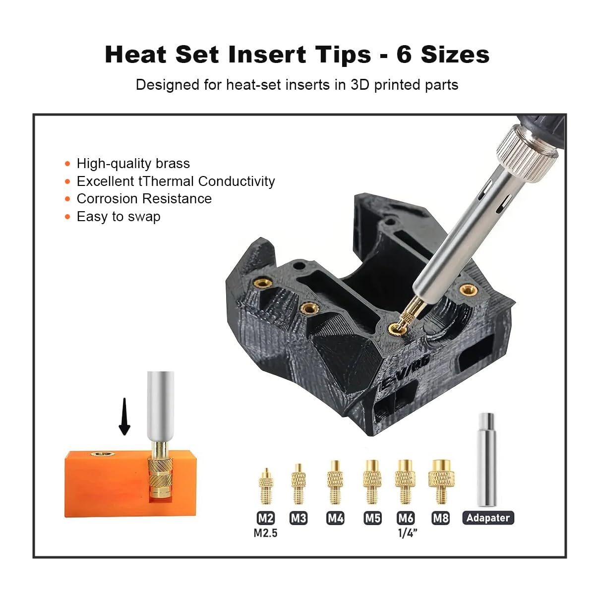 3D Drucker Werkzeugsatz, Heat Set Einsätze Werkzeug, 3D Drucker Zubehör, 90W Lötkolbensatz mit digitaler Temperaturregelung, Lötkolbenspitzen, M3 Gewindeeinsätze 20 Stück, Heat Set Trims für 3D Druck